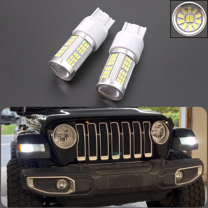 2x 6000K White LED Daytime Running Light Bulb for Jeep Wrangler JL