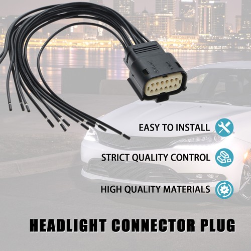 New Headlight Connector Pigtail for Chrysler 200 Halogen 2015 2016 2017 - Picture 3 of 7