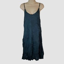 Farm Rio Women Blue V-Neck Lightweight Sleeveless Slip Dress Size S