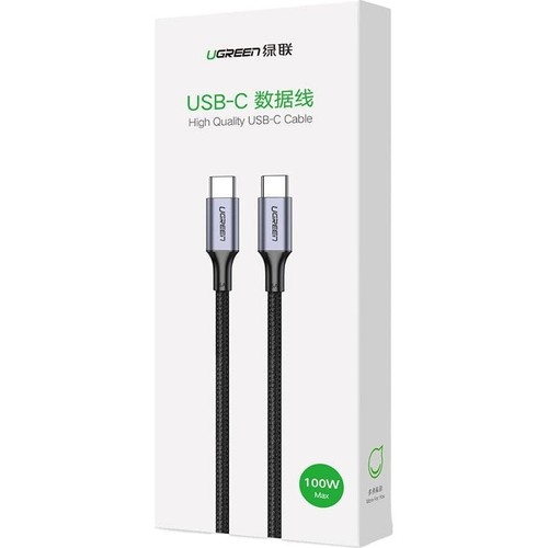 Kabel Ugreen USB-C zu USB-C 100W QC PD FCP 5A 1m Grau Schnellladenkabel - Afbeelding 15 van 15