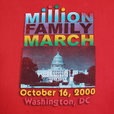 Vintage Million Family March T-Shirt XXL Washington DC Black Culture History Y2K