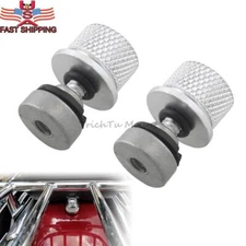 2x Chrome Seat Bolt Screw Nut Fit For Harley Road King Softail Fatboy Dyna XL883