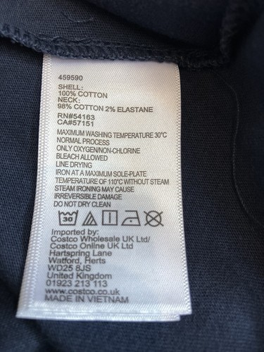 Camiseta DKNY Jeans Camiseta Top Para Hombre Talla UK L 100% Algodón Manga Corta - Azul Marino - Imagen 8 de 10