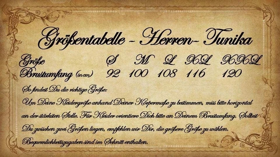 Wikinger Tunika mit Stickerei, rot-natur - Bild 4 von 4