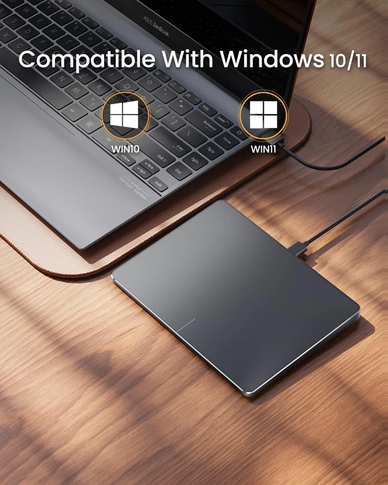 Aluminum Large Wired Trackpad Mouse with High Precision Navigation Ultra Slim - Image 2 of 4