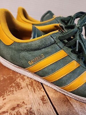 Rare Adidas Gazelle Green & Mustard Men's Sneakers Size 13 G63204 | eBay