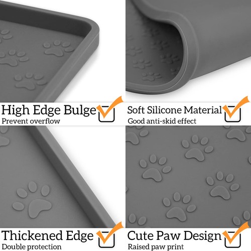 Pet Placemat for Dog and Cat Mat for Prevent Food and Water Overflow Suitable... - Picture 4 of 8
