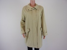 I.d.f. Zip & Button Front Coat W/pockets Size: L Tan