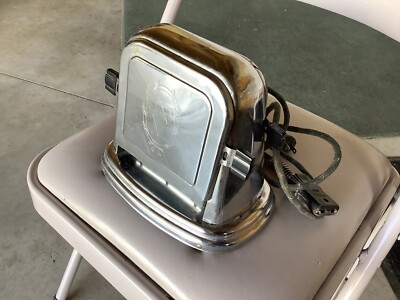 Vintage Bersted Chrome Toaster Model #71 Fold Down Doors Tested Working