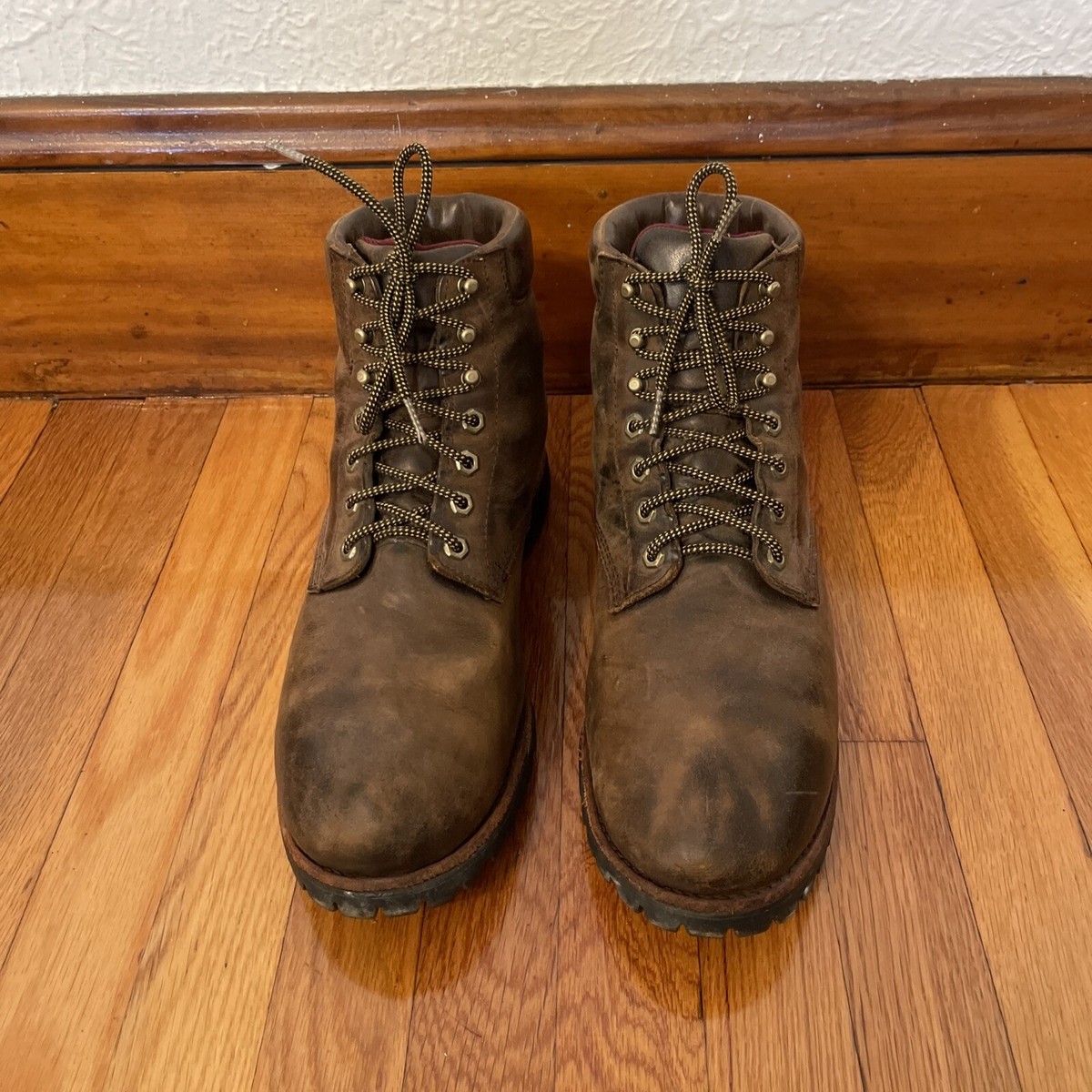 LL Bean Chippewa Leather Work Boots Soft Toe OGCL7 Vibram LL Bean Chippewa Leather Work Boots Soft Toe OGCL7 Vibram