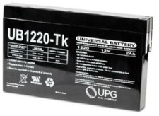 REPLACEMENT BATTERY UB1220TK / UB1220T  12 VOLT, 2 AMP RECHARGEABLE BATTERY