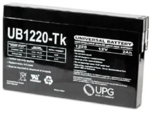 REPLACEMENT BATTERY UB1220TK / UB1220T   12 VOLT, 2 AMP RECHARGEABLE BATTERY