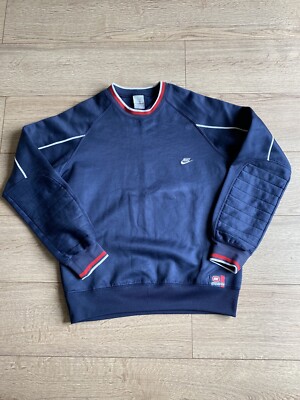 Vintage Nike One Bowerman Drive Blau Sweatshirt Größe Medium Brustumfang 44''