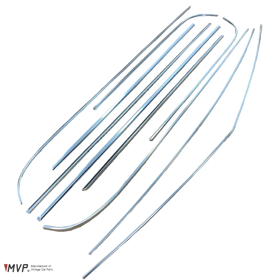 MVP BMW 2002 Chrome Belt Trims ASSY (10PCS Trims + Complete Hardware), Brand New - Image 3 of 4