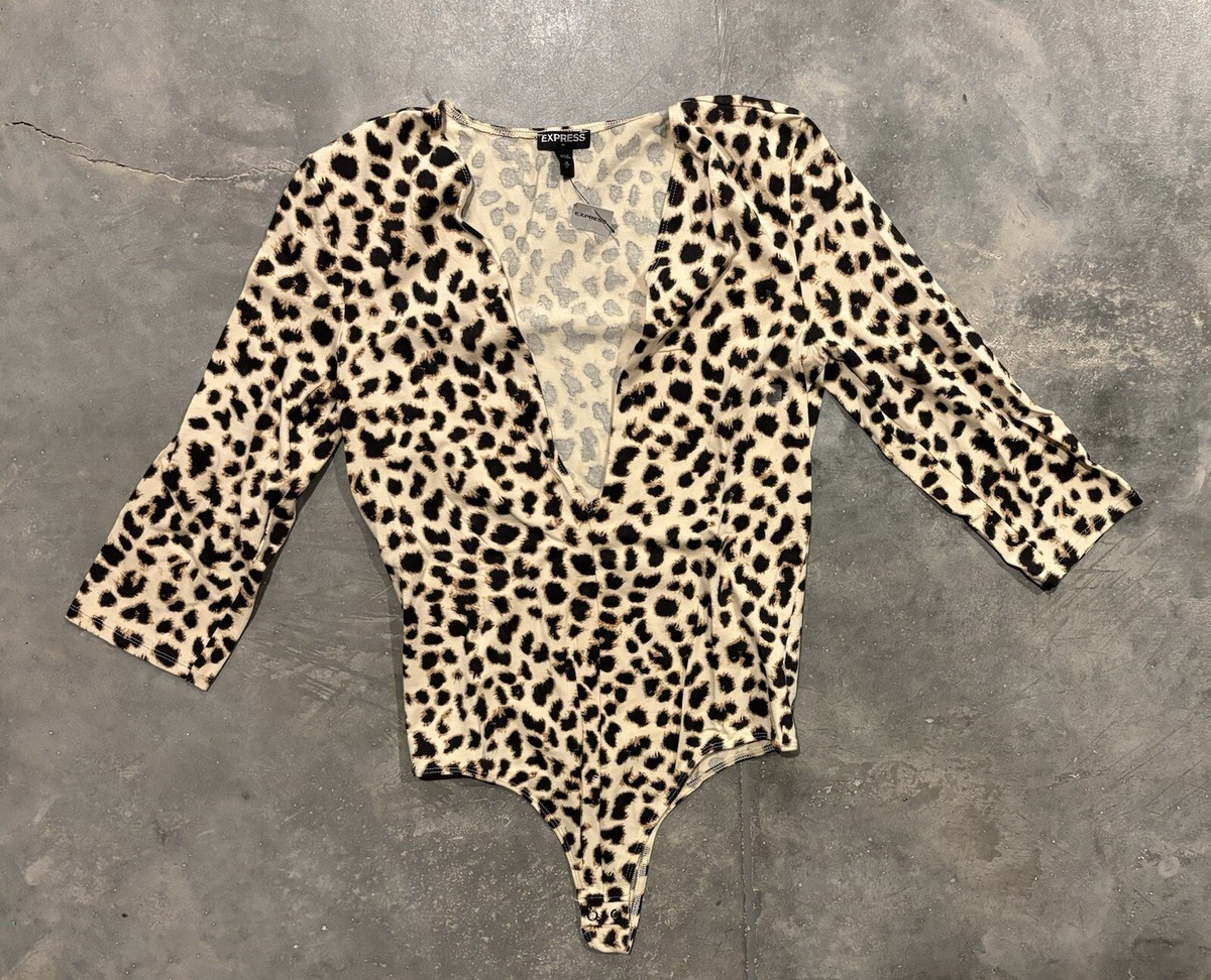 New Pit Print Stretch Long Sleeve Bodysuit New Pit Print Stretch Long Sleeve Bodysuit