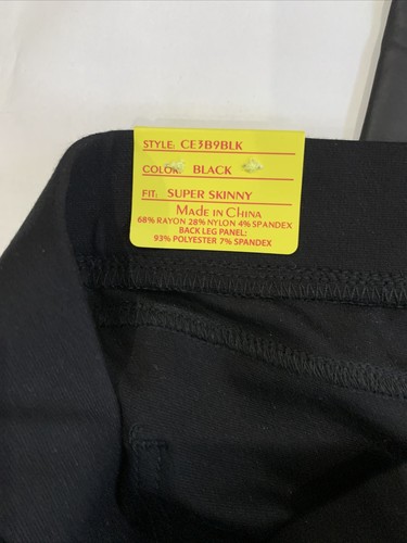 Catherine Malandrino Girls Super Skinny Slim Stretchy Black Pants Size 14 - Picture 3 of 9