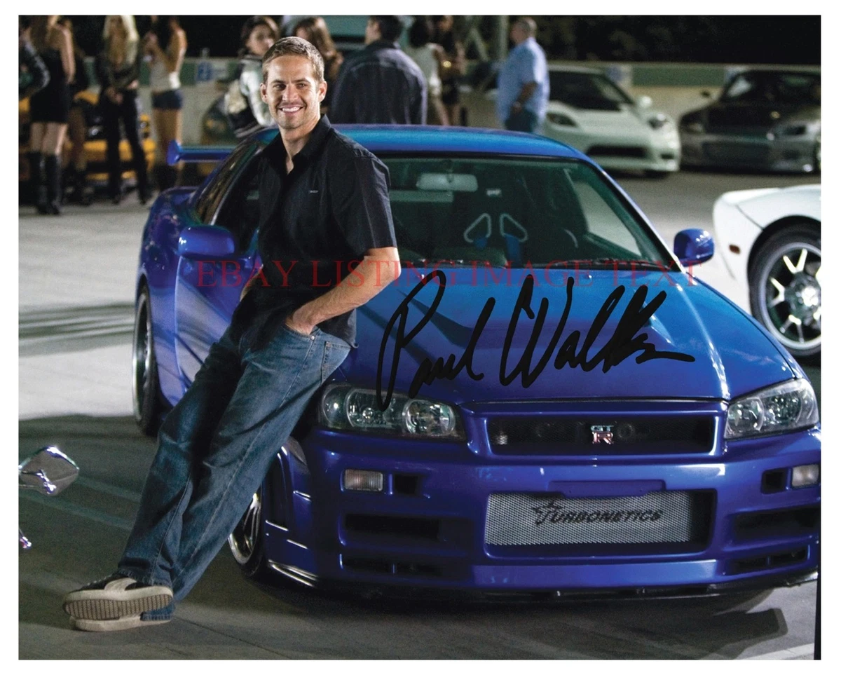 Bemiddelaar Catastrofe Kalmerend PAUL WALKER THE FAST AND FURIOUS SIGNED AUTOGRAPH 8x10 RPT PHOTO BLUE CAR |  eBay