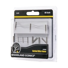 Woodland Scenics Terrain Barbed Wire Fence - HO Scale Pack New