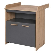 roba Wickelkommode 'Anna' mit abnehmbarem Aufsatz, Anthrazit / Dekor B-Ware