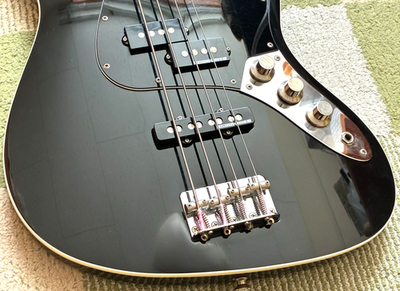 ベース FENDER JAPAN Aerodyne Jazz Bass Fender Japan AJB Aerodyne Jazz Bass Black Electric Bass Guitar