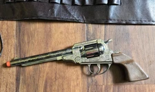 Gonher Civil War Classic Colt Navy Style Silver Diecast Cap Gun 88 with Holster