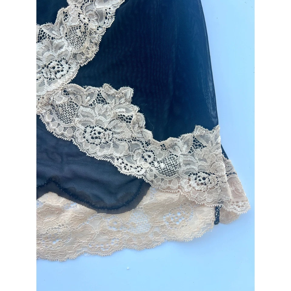 Frederick's of Hollywood Black Lace Lingerie Slip Dress Medium - Image 2 of 4