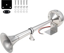 12v 115db Boat Single Trumpet Horn Stainless Steel For Truck Rv Trailer 16