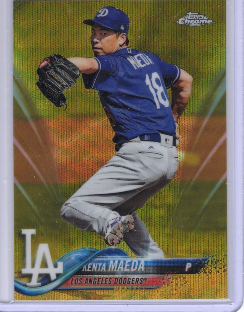 2018 Topps Chrome Gold Wave Refractor #181 Kenta Maeda 23/50 A248