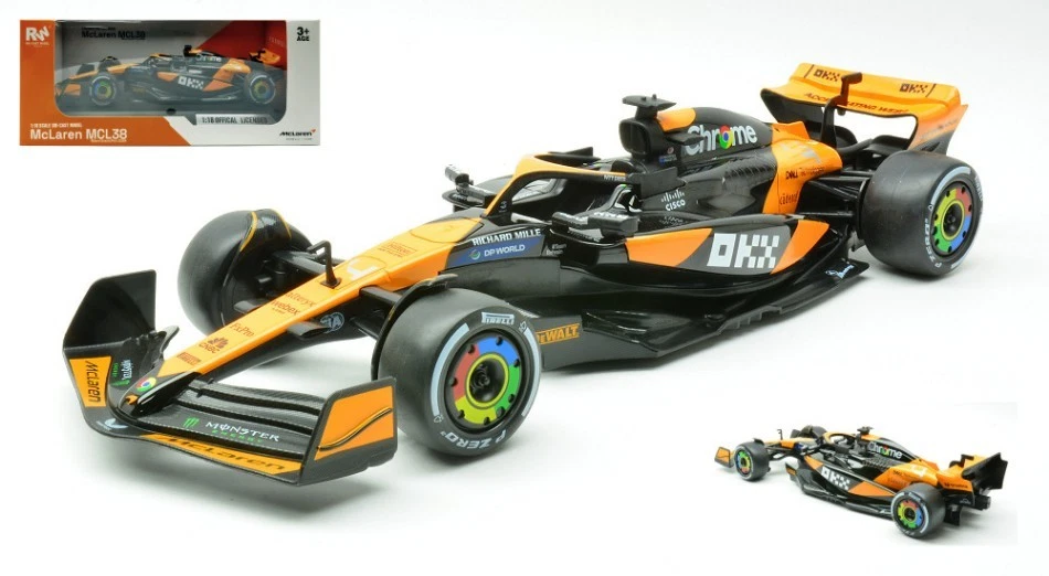 MODELLINO AUTO STATICO MCLAREN F1 MCL38 MIAMI GP 2024 SCALA 1:18 MODELLISMO - Immagine 3 di 4