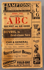 ABC Railway Air Guide April 1945 H C Beck Underground Map Airline Timetable WW2