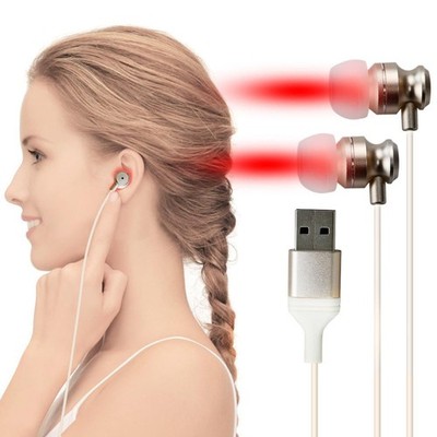 650nm Rotlicht Therapie Ohrstöpsel Tinnitus Linderung Nasenrhinitis Tragbar·