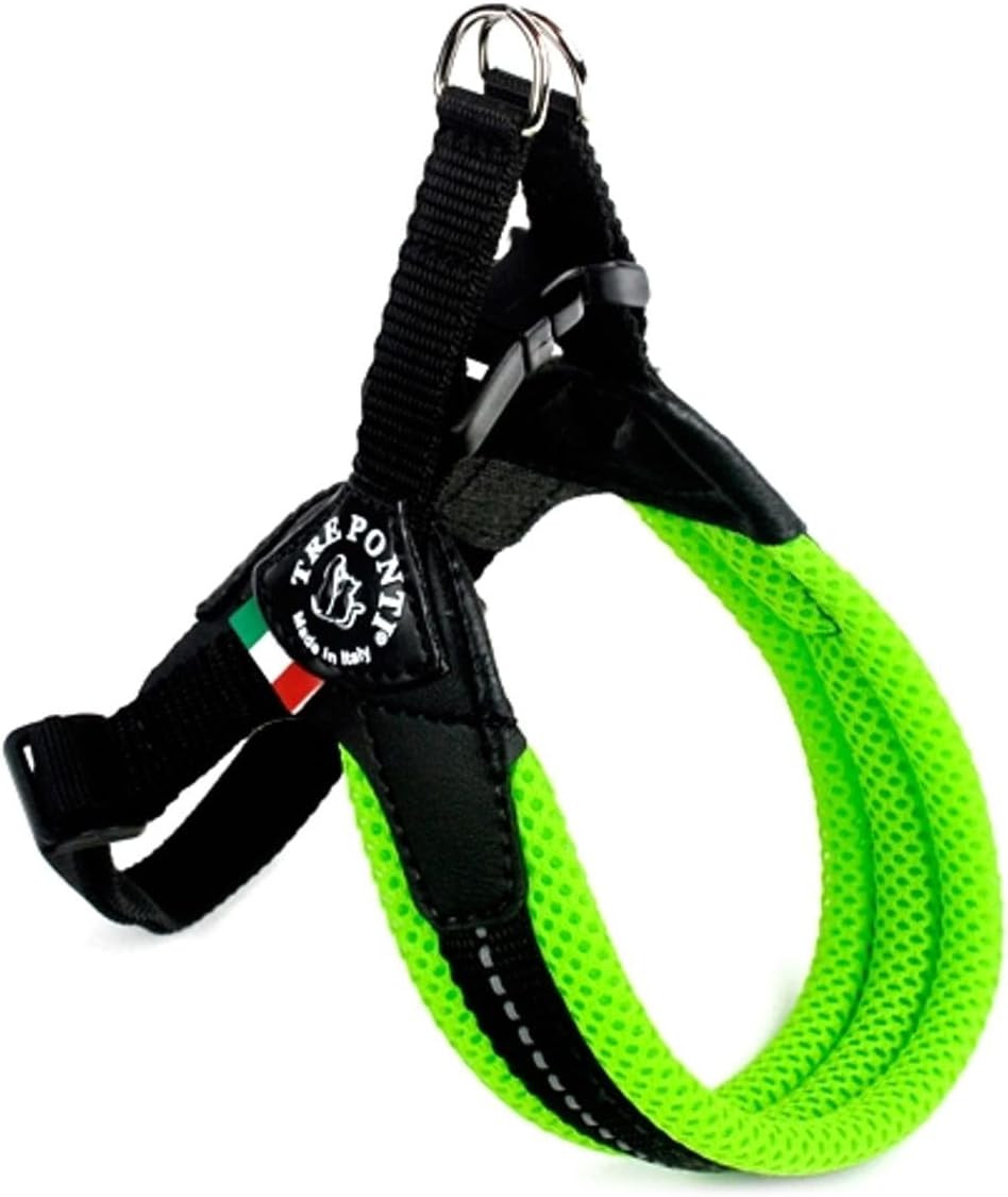 Pettorina Morbida Tre Ponti Mesh Verde Neon T1 | Comfort Assoluto
