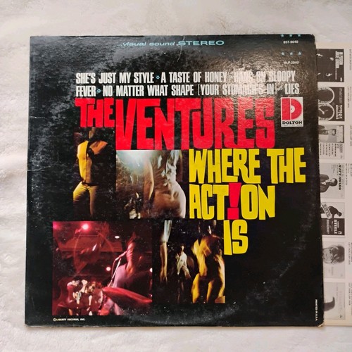 The Ventures Where The Action Is LP 1965 Dolton Vinyl BST-8040 Stereo Surf-Rock - Picture 3 of 8