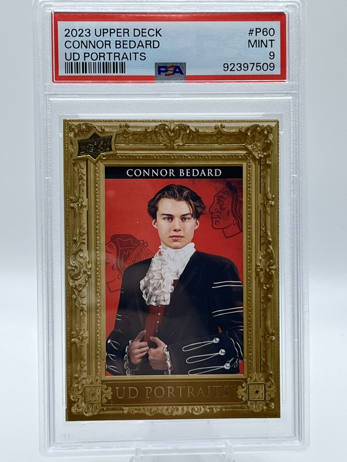 2023-24 Upper Deck Portraits Rookie #P60 Connor Bedard RC PSA 9