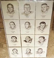 LOT 12: 1967 SWEETLAND GREEN BAY PACKERS SKETCH PORTRAITS WILLIAMS ADVERTISING