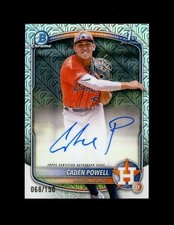 2025 Bowman Chrome 1st SILVER MOJO REFRACTOR SP CADEN POWELL AUTO /150! Astros 