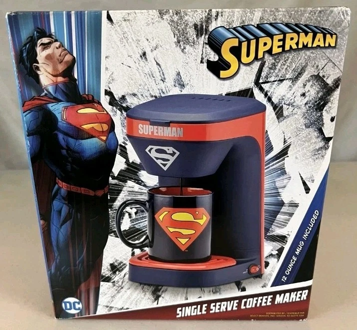 DC Superman 1 Tasse Kaffeemaschine mit 12 Unzen Becher enthalten
