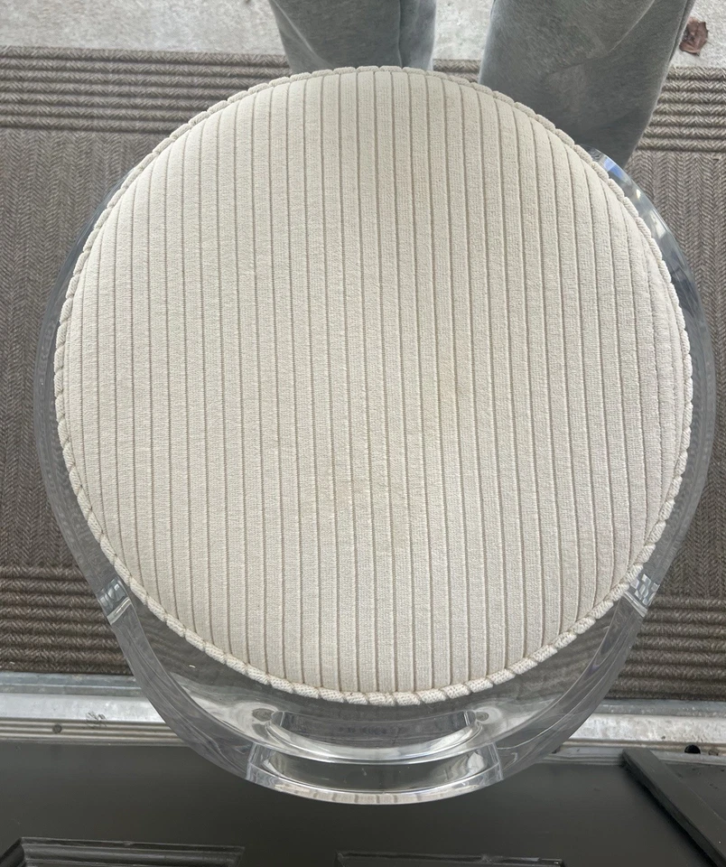 Silla tocador Lucite Charles Hollis Jones años 70 mediados de siglo moderna Foto 4 de 4