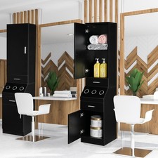 Barber Station Wall Mount Salon Hair Styling Spa Equipment w/Cabinet  Drawers
