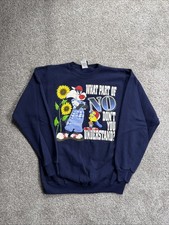 Vintage Looney Tunes What Part Of No Don't You Understand Sweatshirt Size Large