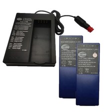 1x FLG110B QA115600/QD115300 Charger D-74564  2PCS HBC BA214061 1500mAh Battery