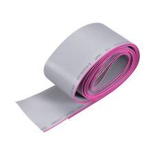 IDC Wire Flat Ribbon Cable 2m/6.6ft Length 1.27mm Pitch 34 Pins Gray