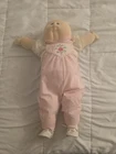 Vintage 80s??? Cabbage Patch Kids Fabric Head Pink And White Outfit