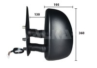 Aussenspiegel Links FÜR Fiat Ducato Pritsche/Fahrgestell (244 ) - Alkar 9256961