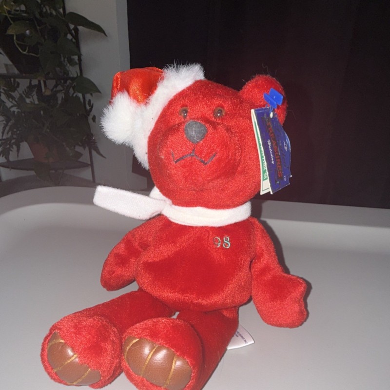 Limited Treasures Bear Claus '98 Small Red Plush Bear 1998 Holiday MPN 03026