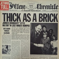 Jethro Tull Thick as a Brick Vinyl LP Record, Classic Rock Album