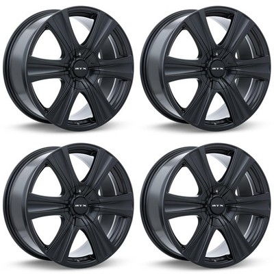 Set of 4 18in Black Alloy Wheel Rims for 2005+ Acura, RTXC73B 18x8 5x114.3 ET35 