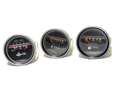 Medallion Vintage Marine Gauge Set Fuel Volts Oil Pressure 2 1/4