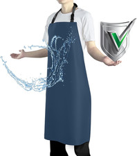 Waterproof Apron with Comfortable Adjustable Bib Rubber Vinyl Dishwasher Heavy D