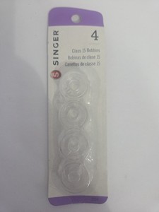 Singer Bobbins Class 15 Transparent, 4-Count